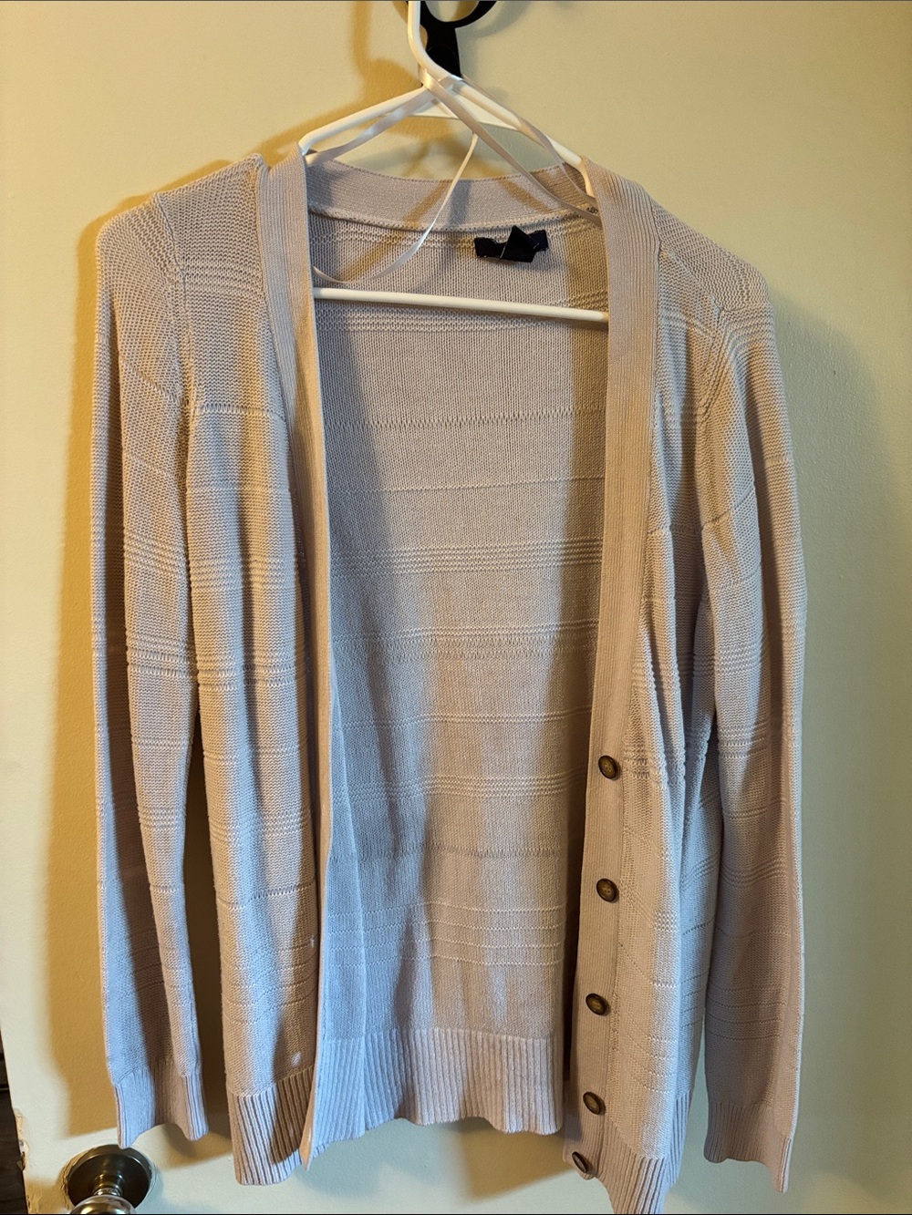 GAP Light Beige/Taupe Open Cardigan with Buttons